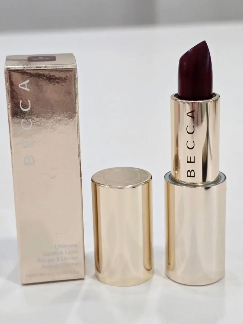 BECCA ✦ Ultimate Lipstick Love C Maroon ✦ Silky Satin Hyaluronic‑Infused NWT